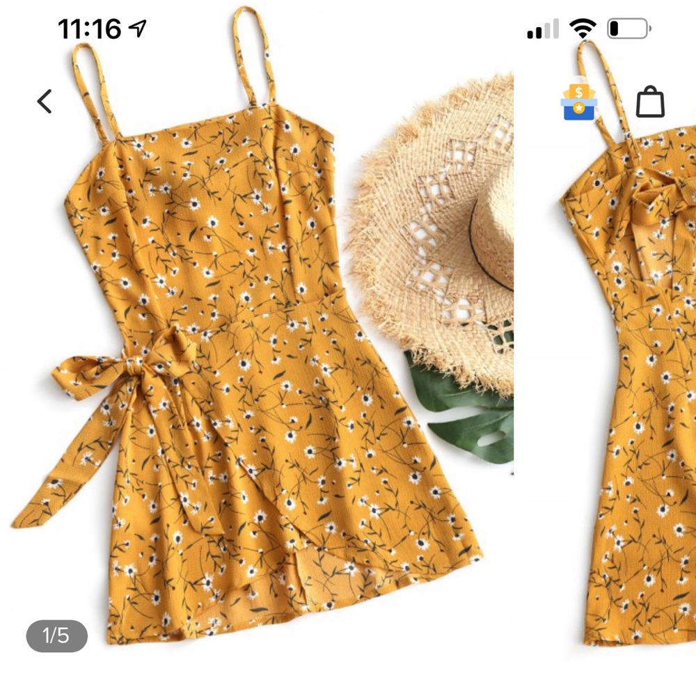 YELLOW MINI DRESS